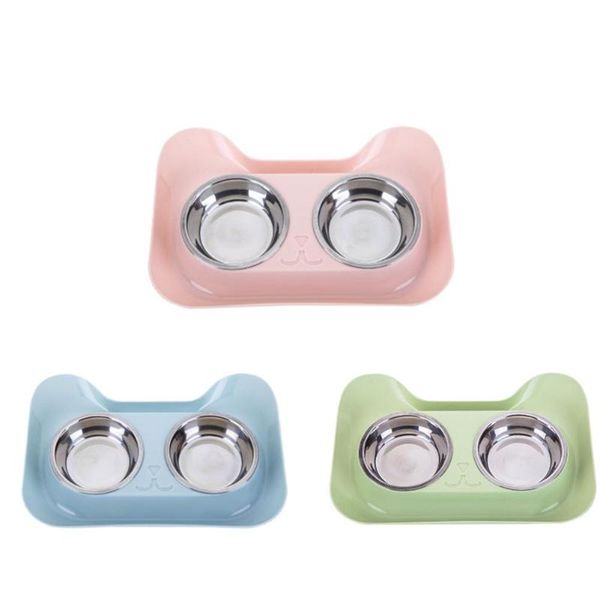 

cat bowls & feeders double stainless steel pet pc durable non-shedding non - slip design water high feeder for dog