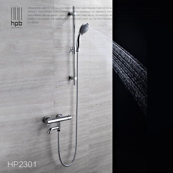 

bathroom thermostatic lifting shower set solid brass chrome finish wall mounted faucet with hand spout sets