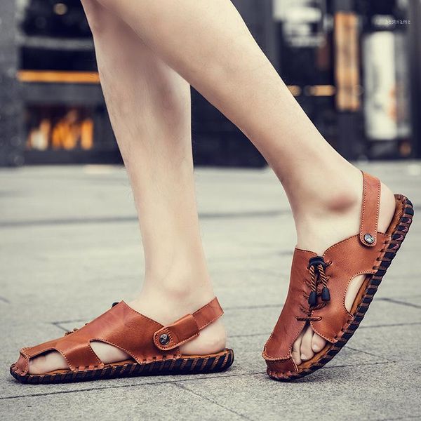 

sandals hollow trekking man water shoes korean men flip athletic beach platform black slippers slides sandalie mens safety 20211