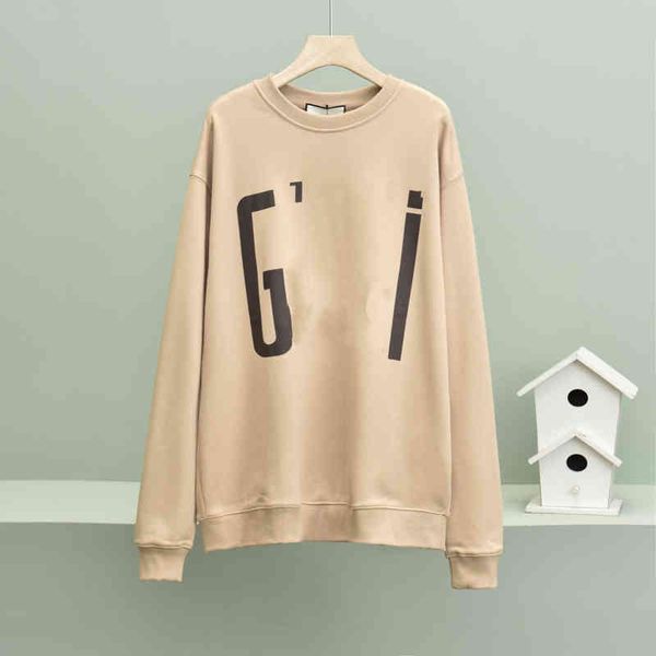 

spring new men's and women's printed letters tide round neck pullover leisure style cotton sweater, Black
