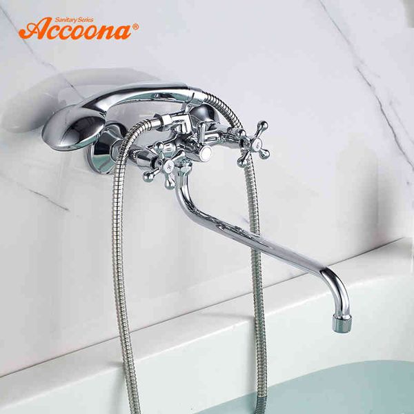 

other faucets, showers & accs accoona chrome bathtub bathroom set wall brass sink mixer water hand a7576 8wa7