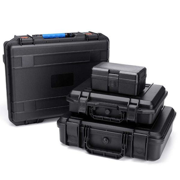 

tool organizers portable sealed box safety equipment toolbox suitcase impact resistant case with shockproof foam four size