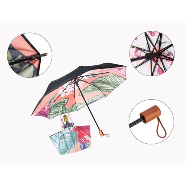 

umbrellas brand handbag style umbrella women gifts sun protection paraguas three folding rain creative design