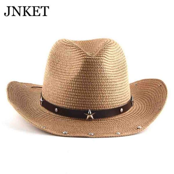 

wide brim hats jnket men women cowboy hat panama straw summer beach sun, Blue;gray