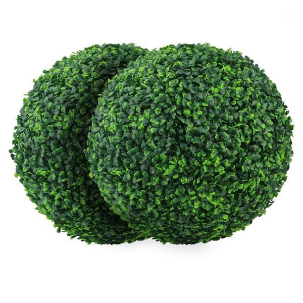 Flores decorativas grinaldas artificiais Topiary Ball Faux Boxwood Balls para quintal, varanda, jardim, casamento e decoração de casa