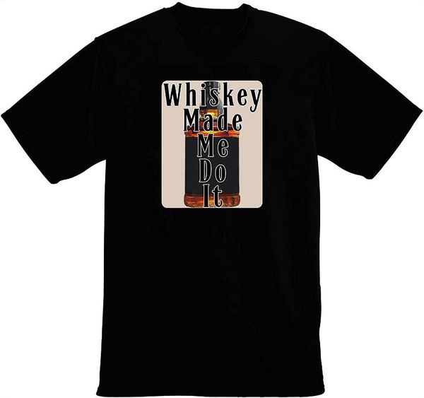 

men's t-shirts whiskey made me do it t-shirt, White;black