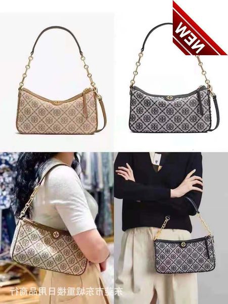 

tb canvas crescent jacquard zipper armpit women's single shoulder messenger bag hand fashion casual