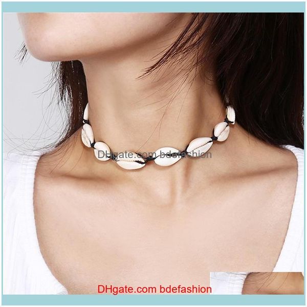 

pendant & pendants jewelry summer holiday jewelry boho style sea choker necklaces for women fashion simple shell collar necklace 3 colors xr, Silver