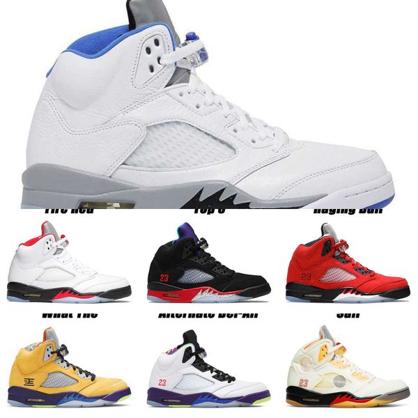 

raging bull basketball shoes jumpman 5s stealth 2.0 men 5 fire red white cement mens trainer sport sneakerss49xe