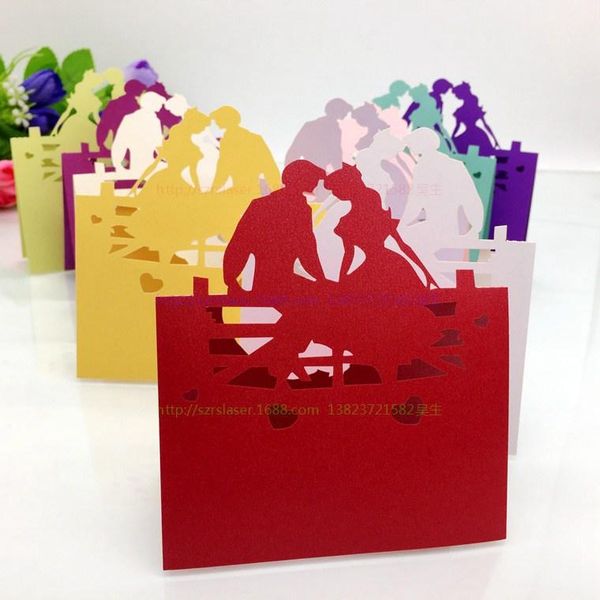 

greeting cards mr&mrs shape wedding table card laser cut seat birthday anniversary celebration dining name 7zsh088