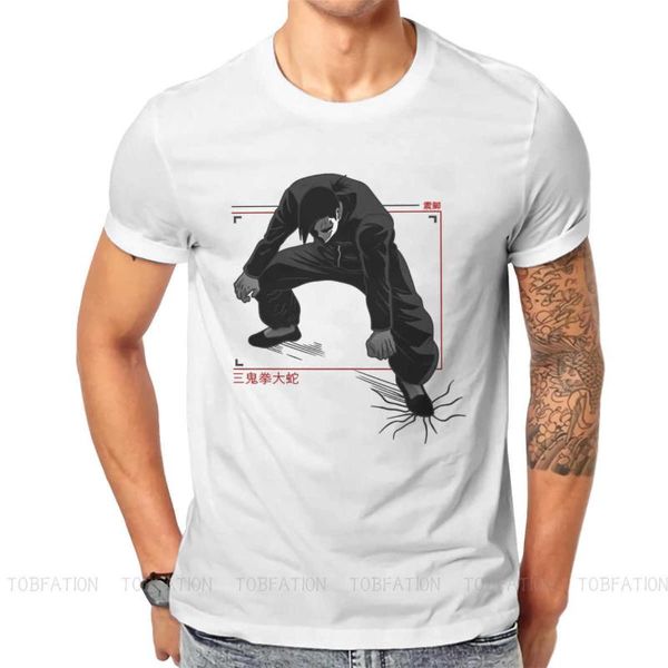 

men's t-shirts dongcheng liu o neck tshirt kengan ashura tokita yamashita kazuo akiyama kaede pure cotton basic t shirt men clothes ove, White;black