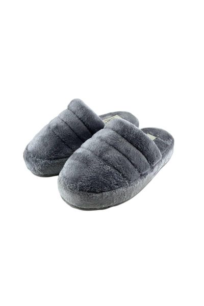 

women smoked plush home slipper slippers, Black
