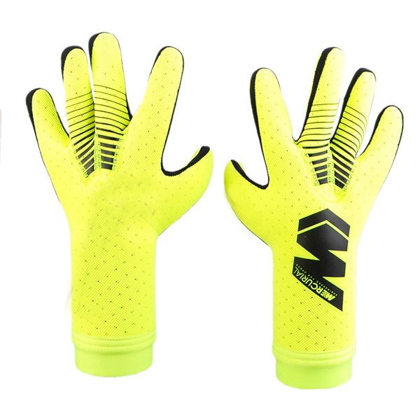 

mercurial touch elite professional goalkeeper gloves no finger protection thickened latex soccer goalie gloves football goalkeeper, Black