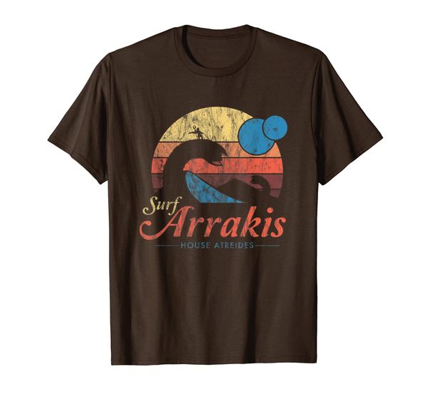 

arrakis - vintage distressed surf - dune - sci fi t-shirt, White;black