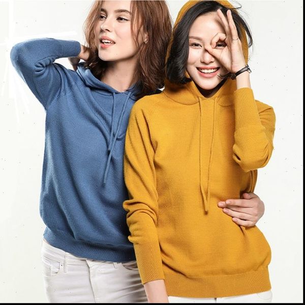 

knit pullover solid hooded womens sweater long sleeve korean chic soft jumpers women ladies knitwear pull femme, White;black
