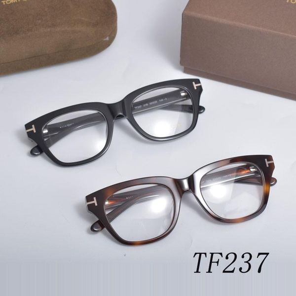 

fashion sunglasses frames tf237 tom for men optical cat eye glasses ford acetate women reading myopia prescription eyeglasses, Black