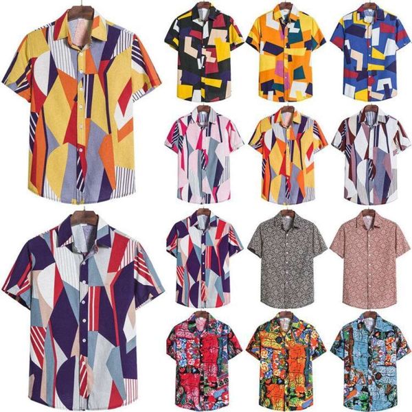 

men's casual shirts shirt large short sleeve fashion printed british men's 1svt pfcr, White;black