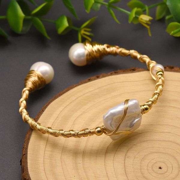 

bangle luxury fine jewelry handmade natural fresh water pearl bangles for women wedding party birthday gifts, Black