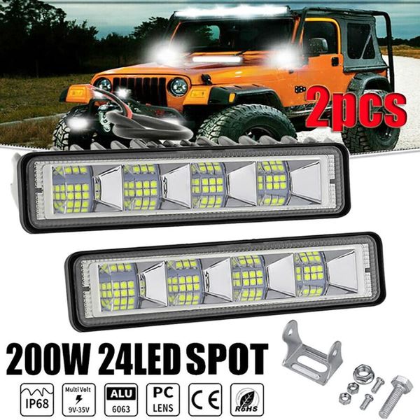 

working light 2pcs 6inch led work spot beam bar car suv offroad driving fog lamps