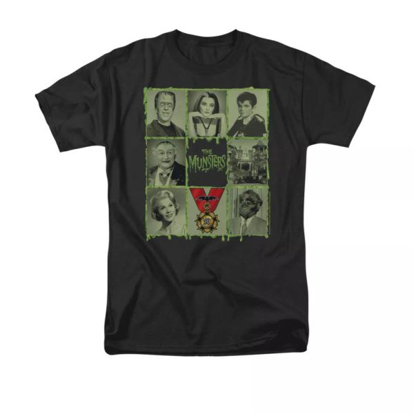 

munsters blocks tv show t-shirt sizes s-3x new, White;black