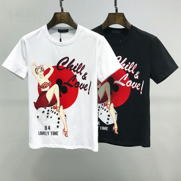 

2021 crown king designer mens t shirt summer fashion letters tees classic royal short sleeve streetwear hip-hop shirts europe america casual, White;black
