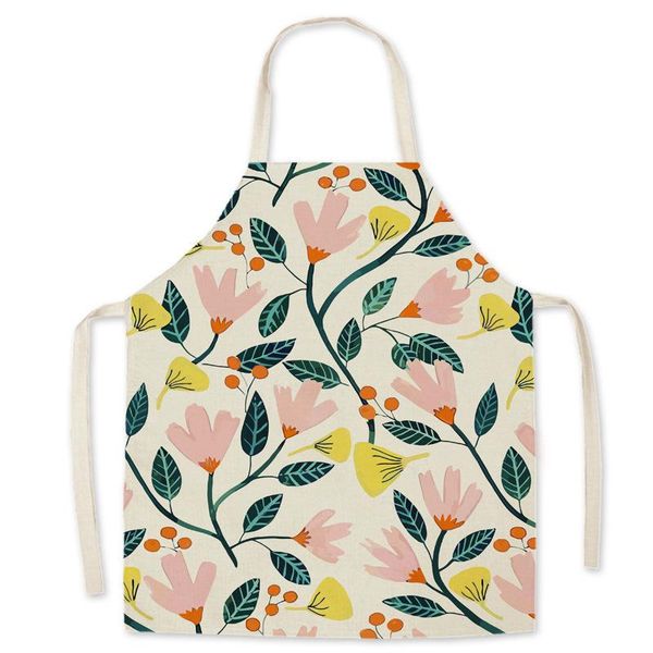

aprons kitchen waterproof resistant exotic tropical style bib for women men bom666