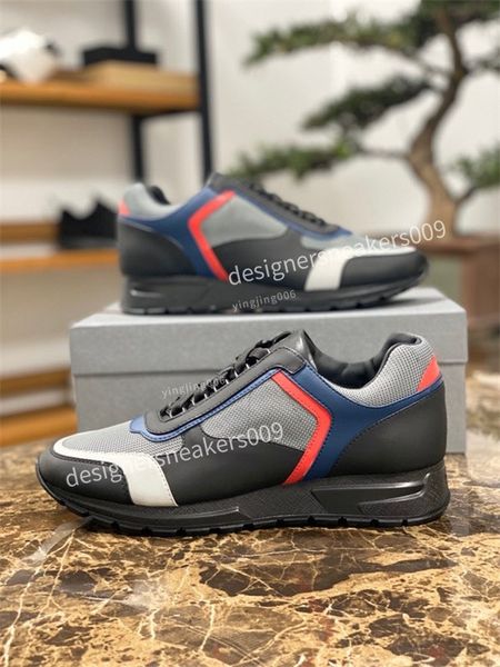 

2021 new famous nylon fabric camouflage casual shoes for men genuine leather sneakers mens designer shoes, Black