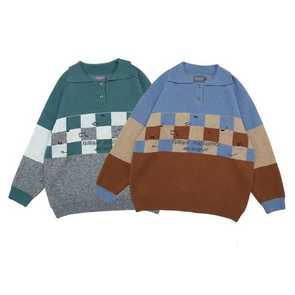 

sweaters vintage korean designer of large dimensions argyle woman sweaters fall 2021 women's clothes sweater vest femme chandails sh, White;black