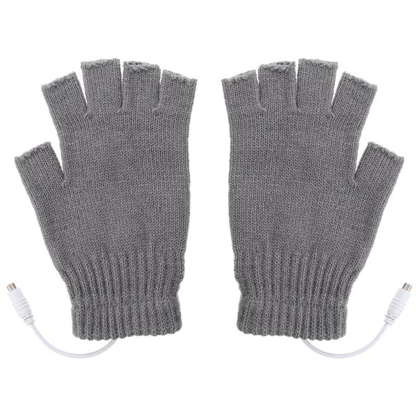 

ski gloves 1 pair usb heated mitten winter hands warmer fingerless