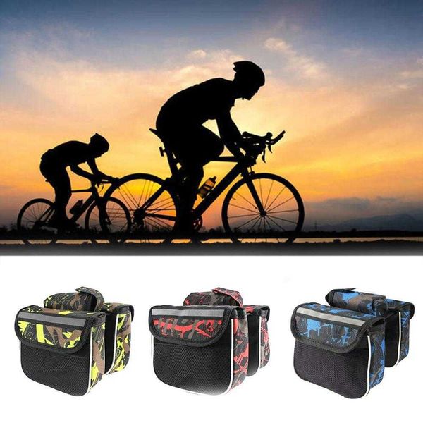 2 Tipos Bicicleta Bicicleta Bicicleta Front Touch Screen Bolsa de Telefone Mountain Bike Tube Bag Ciclismo Pannier Saco para bicicleta