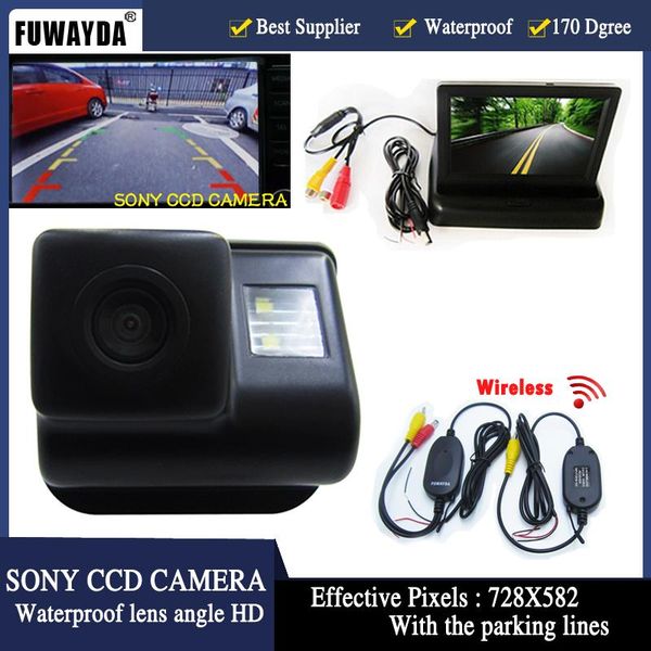 

car rear view cameras& parking sensors fuwayda hd ccd night vision backup camera + mirror monitor for 3 6 cx-7 mazdacx-9