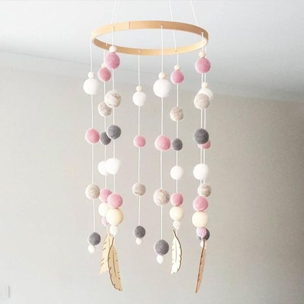

decorative objects & figurines nordic style hair ball wind chimes bed bell children's room ornaments living home decoration shop pograp