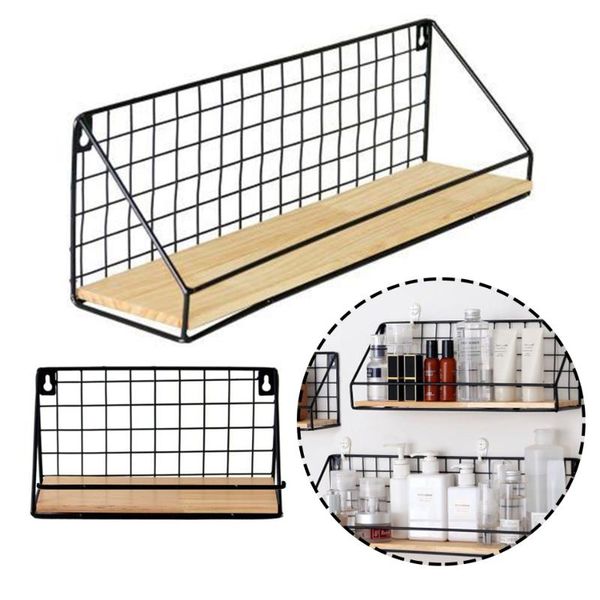 

hooks & rails wall storage rack home decor shelf mounted for kitchen bedroom kids room decoration wooden holder