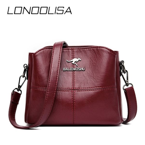 

soft pu leather shoulder crossbody bags for women luxury handbags designer messenger bag sac 220216