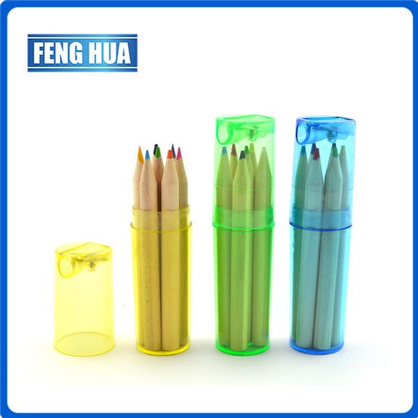 

pen school season color cil into the paper tube stationery gifts can be log color