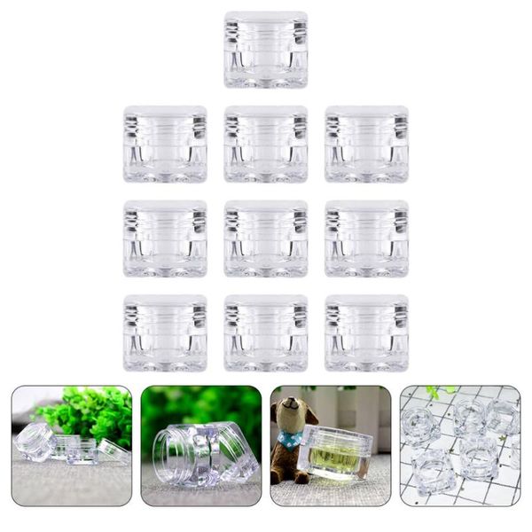 

storage bottles & jars 10pcs 5g refillable cream makeup dispenser empty container
