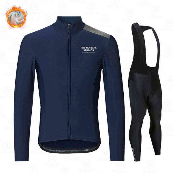 

pns 2021 new winter fleece team cycling jersey set ropa ciclismo 19d gel cushion triathlon mountian bicycle clothing suit, Gray