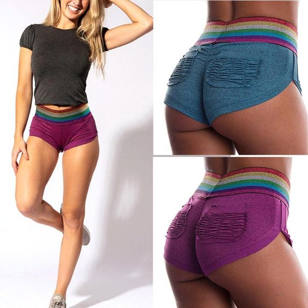 

yoga outfits women fitness shorts high waist breathable slim fit for running gym kh889, White;red