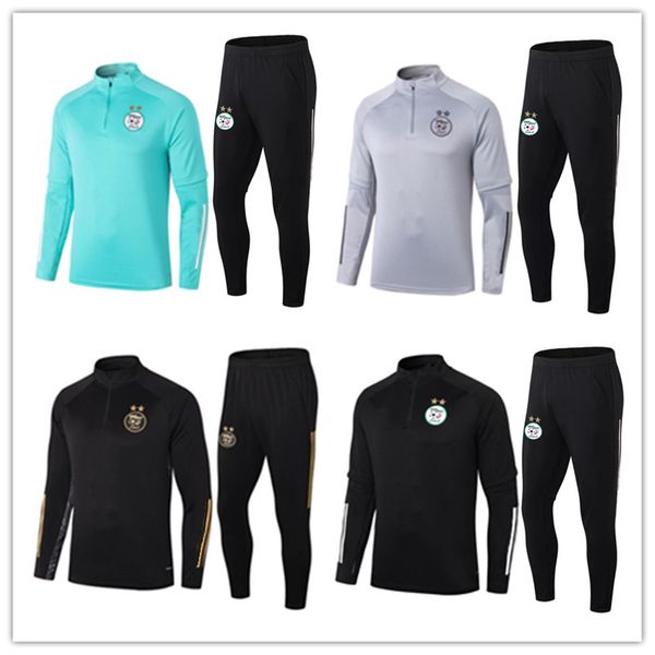 

/21 2 stars algeria soccer jacket jerseys track suit mahrez feghouli atal delort bennacer 20 21 algeria maillot de foot training, Black;yellow