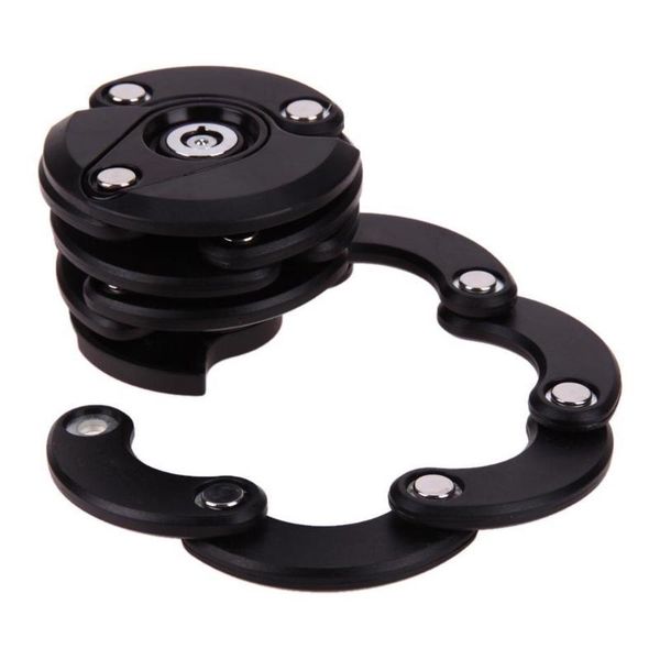 

bike locks mini high security bicycle cycling chain folding lock anti theft 3 keys