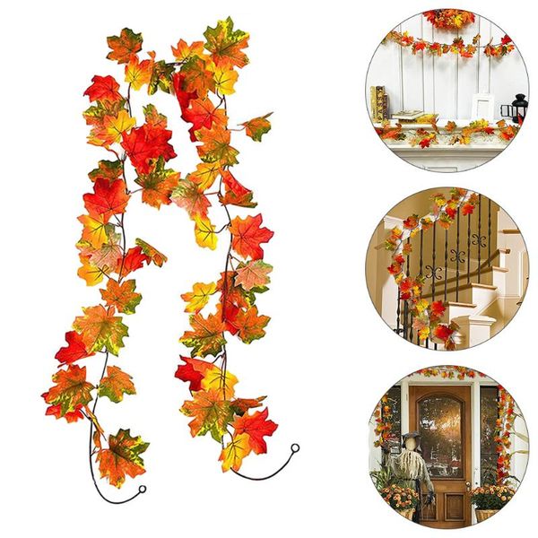 

decorative flowers & wreaths 1pc artificial autumn rattan fall for festival