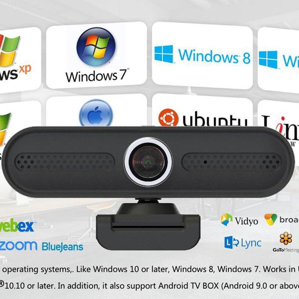 

hd webcam for computer web camera with noise reduction microphone rotatable cameras live online class work webcams