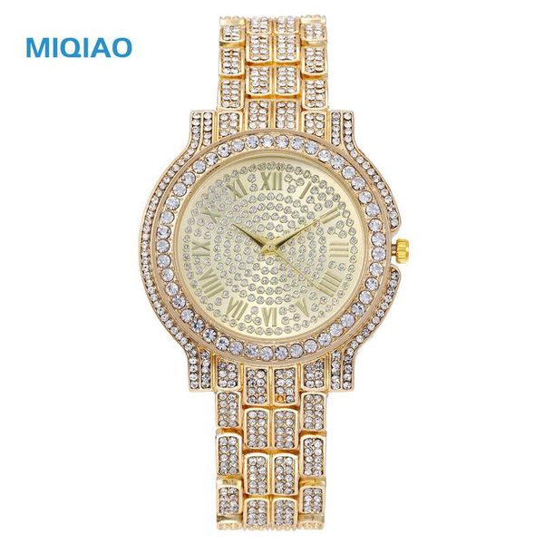 

fashion women watch gold full diamond quartz wristwatches casual stainless steel ladies clock w339, Slivery;brown