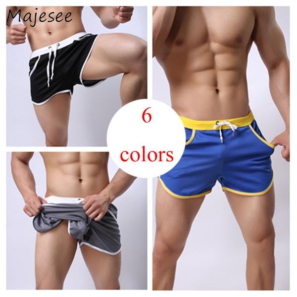 

fashion men board shorts mens breathable solid color beach short thin pockets drawstring elastic waist summer comfortable men's, White;black