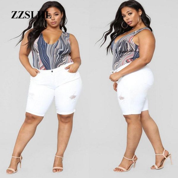 

hole style solid casual woman shorts fat sister short 939 women's, White;black