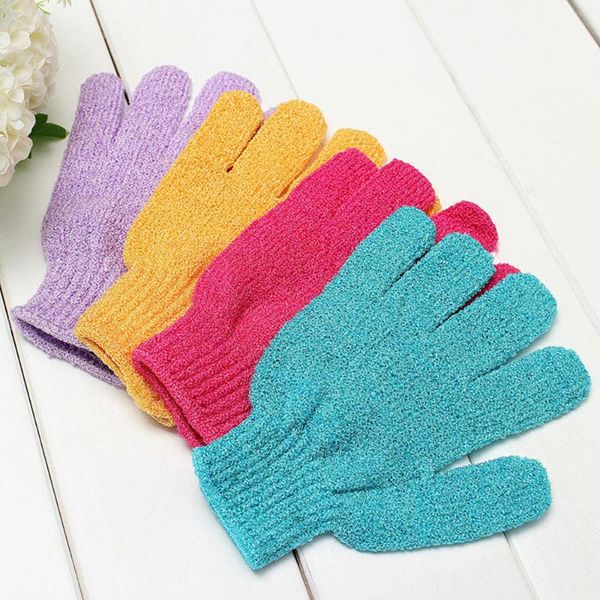

pieces household cleaning gloves shower smearing soap foaming exfoliating massage hands brush bath body scrubber disposable