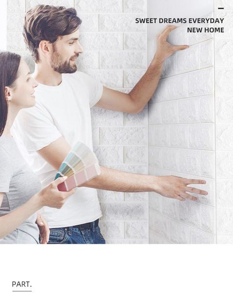 

wallpapers 70x77cm 3d wall brick for kids bedroom pe foam waterproof diy self adhesive stickers home improvement decor