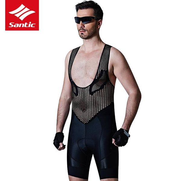 

santic cycling shorts pro italian imported sponge padded dh mountain road bike breathable mesh bicycle m7c05094 motorcycle apparel