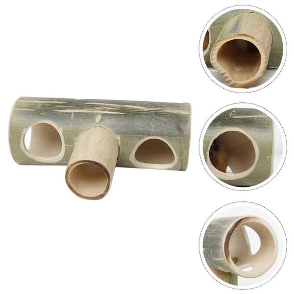 

1pc hamster tunnel bamboo (random color) cat beds & furniture