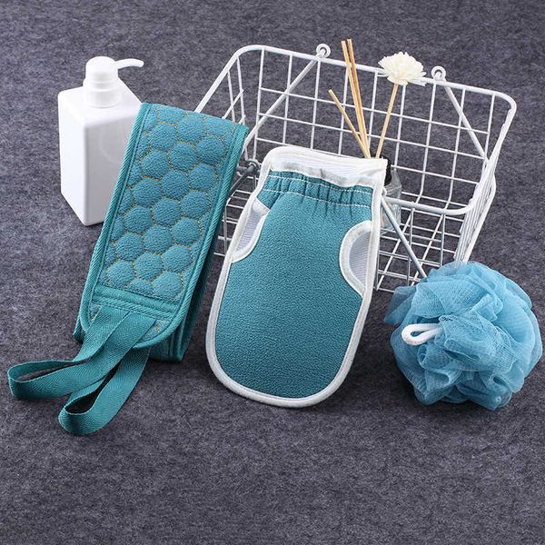 

three piece towel set red artifact mud bubble net pull back strip bath ball rub bath set